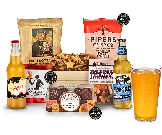 Father's Day Man Crate & Snack Selection Tray With Cider